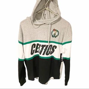 NBA Boston Celtics Basketball Womens Grey Hooded Sweatshirt NWT Medium NEW
